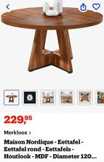 Prachtige ronde eettafel, Rond, Nieuw, Ophalen of Verzenden, Vier personen