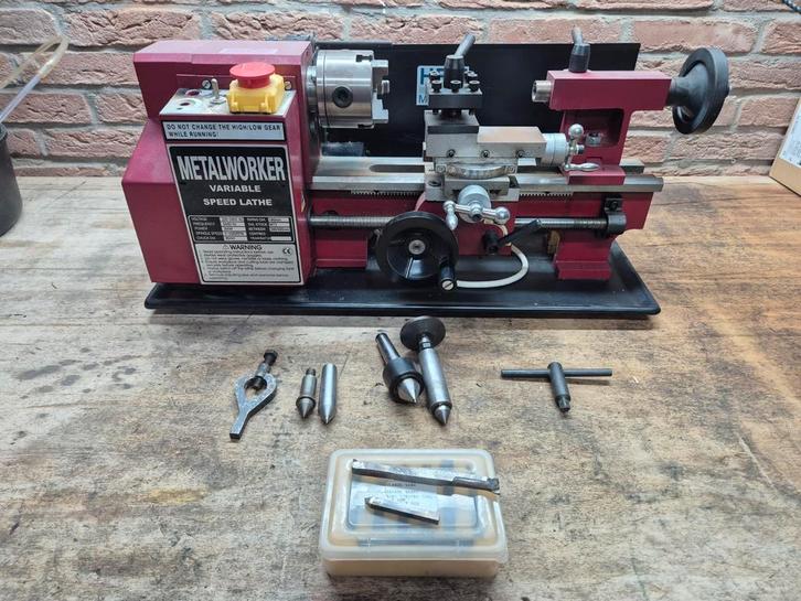 Mini lathe draaibank modelbouw draaibank metalworker, Hobby en Vrije tijd, Modelbouw | Overige, Gebruikt, Ophalen