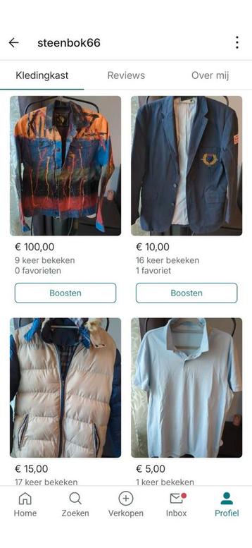 Partij heren kleding en schoenen  beschikbaar voor biedingen
