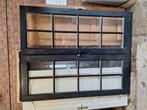 Dubbele openslaande deuren met roedes en geslepen glas, Doe-het-zelf en Verbouw, Glas en Ramen, Ophalen, Gebruikt, Minder dan 80 cm