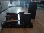 Blue ray samsung met geluidsboxen en dvd's ervoor., Ophalen, Zo goed als nieuw