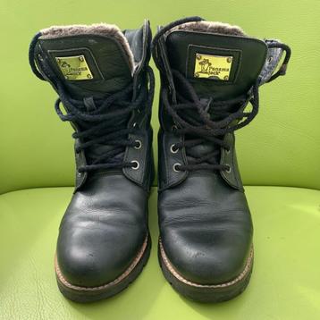 Mooie zwarte leren PANAMA JACK laarzen PHOEBE, maat 38 beschikbaar voor biedingen