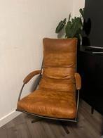 Industriële suede leer fauteuil, Huis en Inrichting, Fauteuils, Ophalen, Zo goed als nieuw, Leer, 75 tot 100 cm