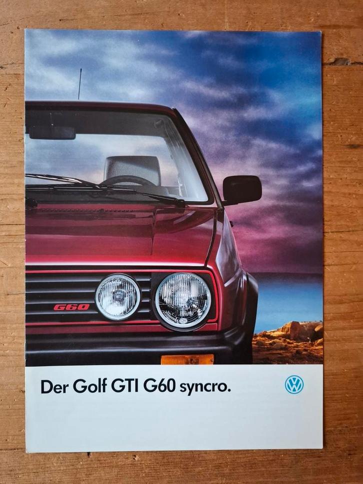 Volkswagen Golf GTI G60 syncro brochure, Boeken, Auto's | Folders en Tijdschriften, Zo goed als nieuw, Volkswagen, Ophalen of Verzenden