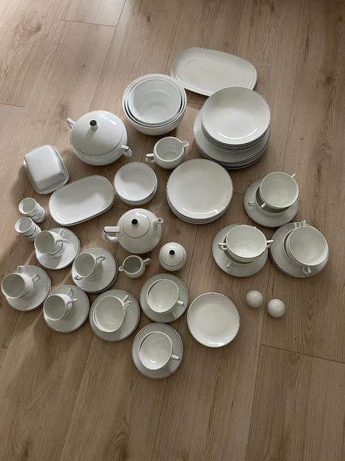 Arzberg servies art deco stijl zwart-wit, Huis en Inrichting, Keuken | Servies, Zo goed als nieuw, Compleet servies, Overige stijlen