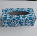 Tissuedoos Blauw, Ophalen of Verzenden, Gebruikt, Rechthoekig, Glas