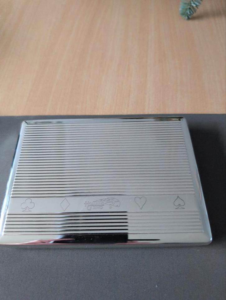 Holland Casino Speelkaarthouder Zilver met Originele Kaarten, Hobby en Vrije tijd, Gezelschapsspellen | Kaartspellen, Nieuw, Ophalen of Verzenden