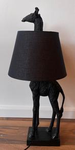 Zwarte staande giraffe lamp met lampenkap +/- 70cm hoog, Ophalen of Verzenden