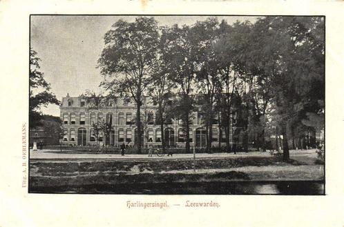 Harlingersingel. - Leeuwarden. - hondenkar - ongelopen, Verzamelen, Ansichtkaarten | Nederland, Ongelopen, Friesland, 1920 tot 1940