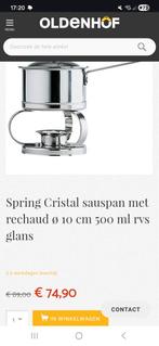 Spring Sauswarmer met Rechaud - RVS, Nieuw, Rvs, Keramische plaat, Ophalen