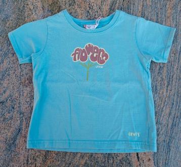 Levi's Turquoise blauw T-shirt maat 104 beschikbaar voor biedingen