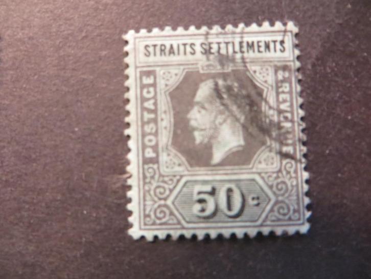A06045: Straits Settlements GV 50 c, Postzegels en Munten, Postzegels | Azië, Ophalen of Verzenden