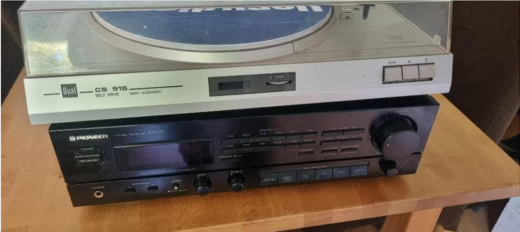 Vintage Dual CS 515 Platenspeler & Pioneer SX-337 Receiver, Gebruikt, Automatisch, Ophalen of Verzenden, Pioneer