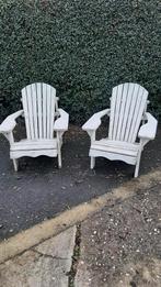 Houten deckchairs 2 stuks, Tuin en Terras, Tuinstoelen, Ophalen, Gebruikt, Hout