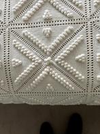 Ecru-kleurige met de handgemaakte sprei., Eenpersoons, Wit, Ophalen of Verzenden, Deken of Dekbed