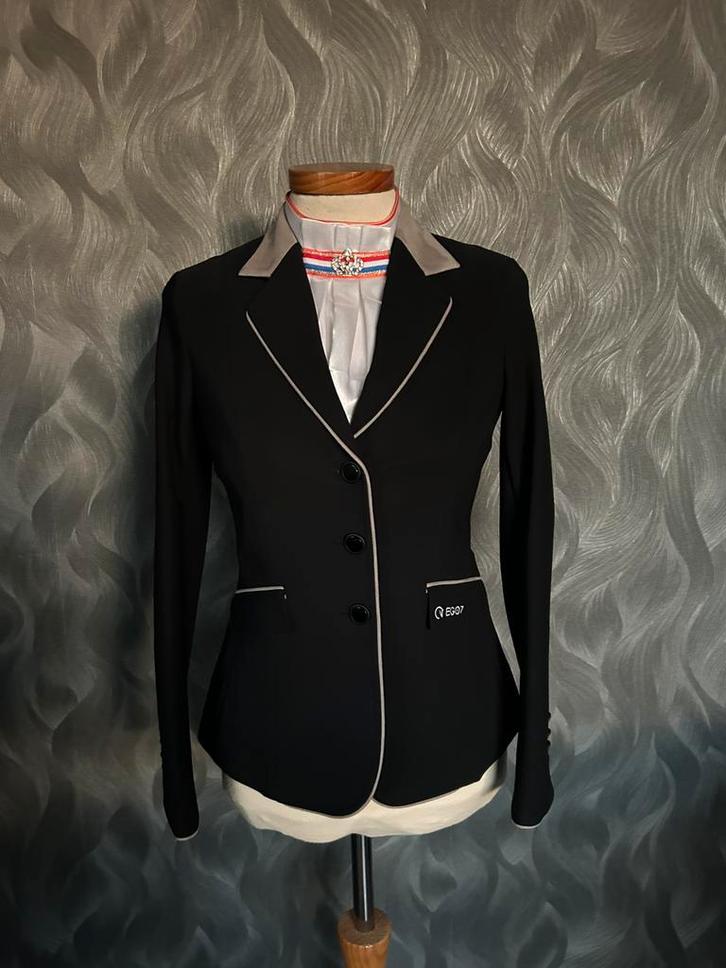 Ego7 wedstrijdjasje nieuw IT38/NL34 - zwart/grijs, Dieren en Toebehoren, Paardrijkleding, Zo goed als nieuw, Bovenkleding, Dressuur