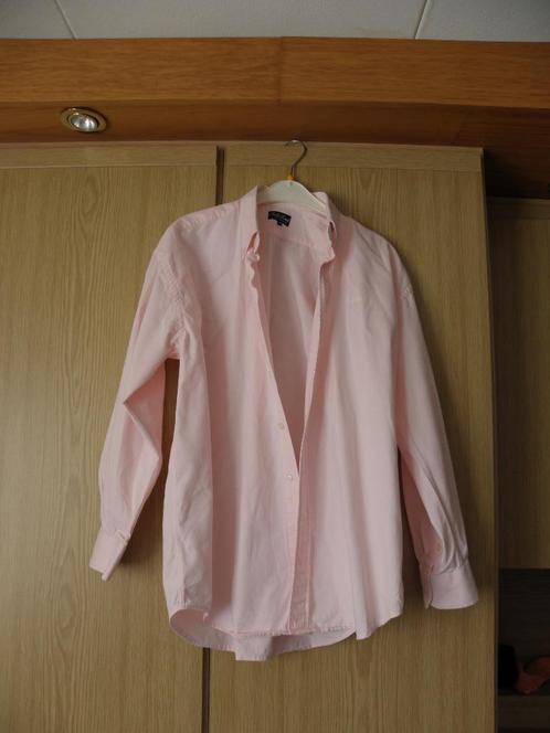 Breed roze katoenen overhemd POLO LAND PL LAND mt M prima, Kleding | Heren, Overhemden, Zo goed als nieuw, Halswijdte 39/40 (M)