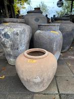 Oude stenen pot, Tuin en Terras, Bloempotten, Ophalen, Steen, Gebruikt, 40 cm of meer