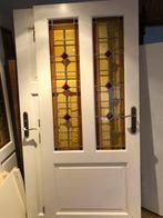Paneeldeuren 5 stuks waarvan 1 met glas en lood incl klinken, Doe-het-zelf en Verbouw, Deuren en Horren, Ophalen, 80 tot 100 cm
