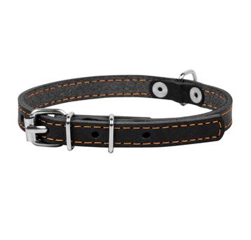 WAUDOG CoLLar Halsband Leder XS Nekom 27-35 cm Zwart KOOPJE!