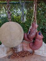 Vintage bokshandschoenen & speedbal leren sport items, Ophalen of Verzenden, Huis en Inrichting
