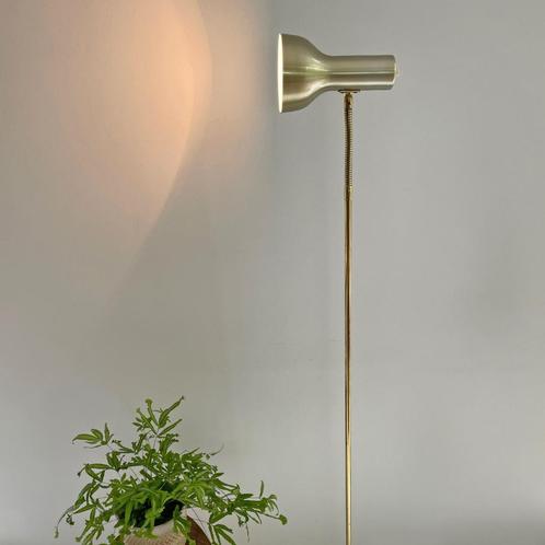 vintage design LAMP Deense Mid Century vloerlamp goud MCM, Huis en Inrichting, Lampen | Vloerlampen, Gebruikt, 100 tot 150 cm