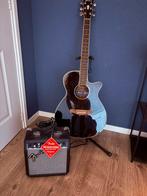 Ibanez akoestisch elektrisch gitaar met versterker en tas, Ophalen of Verzenden, Gebruikt, Western- of Steelstringgitaar