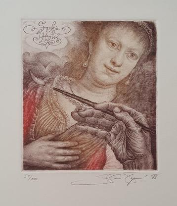 Exlibris /Ex libris H. Capova, naar Rembrandt: Saskia beschikbaar voor biedingen