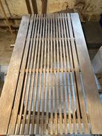 Houten tuinEettafel., Ophalen, Gebruikt, 100 tot 150 cm, Teakhout