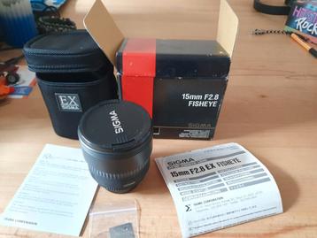 Sigma 15mm F2.8 EX Fisheye Lens beschikbaar voor biedingen