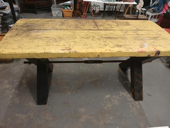 Brocante sleetse keukentafel, Antiek en Kunst, Curiosa en Brocante, Ophalen