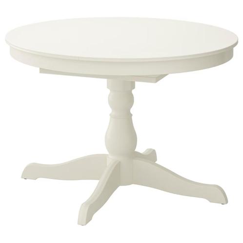 IKEA Extendable Table-White, Huis en Inrichting, Complete eetkamers, Gebruikt, 4 tot 6 stoelen, Ophalen of Verzenden