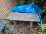 Te koop tuintafel met glasplaat!, Ophalen, Gebruikt, Rechthoekig, Wicker