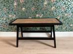 Rotan bankje zwart/rotan, Huis en Inrichting, Tafels | Sidetables, Ophalen, Zo goed als nieuw, 25 tot 50 cm, Rechthoekig