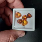 5 mooie triljant gefaceteerde barnsteen, Verzamelen, Mineralen en Fossielen, Ophalen of Verzenden