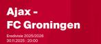 3 kaartjes Ajax - Groningen / Vak 426 / Stoelen naast elkaar, Drie personen of meer, November