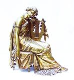 LAURENT brons antiek klok beeld., Antiek en Kunst, Ophalen of Verzenden