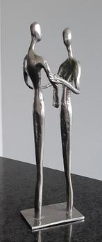 tinnen plastiek "begroeting"/ "dank", Antiek en Kunst, Kunst | Beelden en Houtsnijwerken, Ophalen of Verzenden