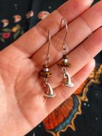 Witch's hat oorbellen, wicca, heks, heksenhoed, tijgeroog, Overige materialen, Hangers, Bruin, Verzenden