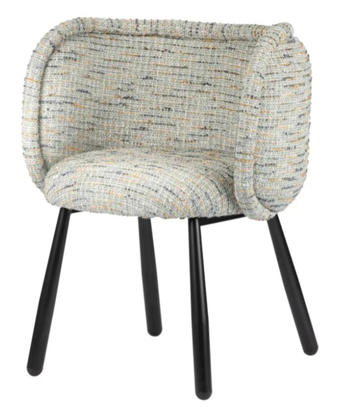 Panda Arm Chair Blue de Coco – Eetkamerstoelen met Karakter, Huis en Inrichting, Stoelen, Nieuw, Vijf, Zes of meer stoelen, Metaal