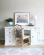 Hout Wit Bureau Philine - 160x70x79H cm, Huis en Inrichting, Bureaus, Ophalen, Zo goed als nieuw, Bureau