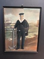 Matroos in sierlijk lijstje, Antiek en Kunst, Ophalen