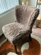 Fake Fur fluffy pluche vintage boho ibiza cocktail stoel, Huis en Inrichting, Stoelen, Ophalen, Zo goed als nieuw, Eén