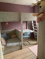 Steigerhouten slaapkamer hoogslaper bureau compleet, Ophalen of Verzenden, Eenpersoons, 90 cm, Hoogslaper
