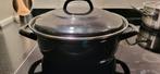 Vintage Zwarte Emaille Braadpan - 26cm, Overige materialen, Inductieplaat, Ophalen of Verzenden, Zo goed als nieuw