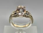 Gouden Vintage ring edelsteen morganiet en diamant. 2025/710, ., Nieuw, Ophalen of Verzenden, Roze