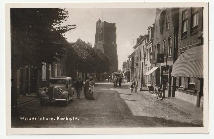 Woudrichem Kerkstraat oude ansichtkaart 1963 oldtimer N-3060, Verzamelen, Ansichtkaarten | Nederland, Gelopen, Noord-Brabant, 1960 tot 1980