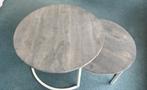 2 ronde salontafels Goossens wonen, Ophalen, Gebruikt, 50 tot 100 cm, Rond