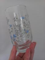 Waterglazen met bloemenmotief vintage, 4x, Ophalen of Verzenden, Zo goed als nieuw
