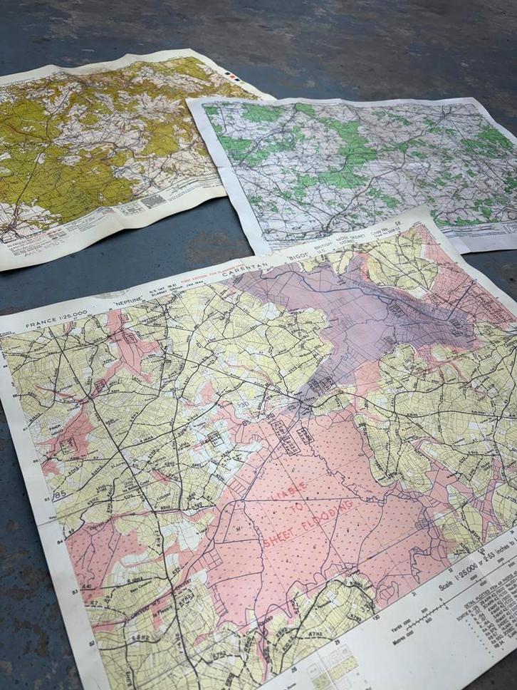 Stafkaarten, D-Day, Carentan, Bastogne,, Verzamelen, Militaria | Tweede Wereldoorlog, Landmacht, Overige typen, Engeland, Ophalen